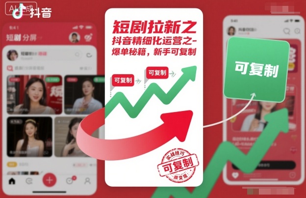 短剧拉新之抖音精细化运营之爆单秘籍，新手可复制-慧阅轩