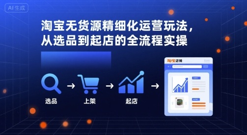 淘宝无货源精细化运营玩法,从选品到起店的全流程实操-慧阅轩