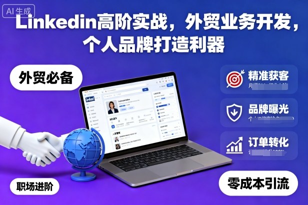 Linkedin高阶实战,外贸业务开发,个人品牌打造利器-慧阅轩