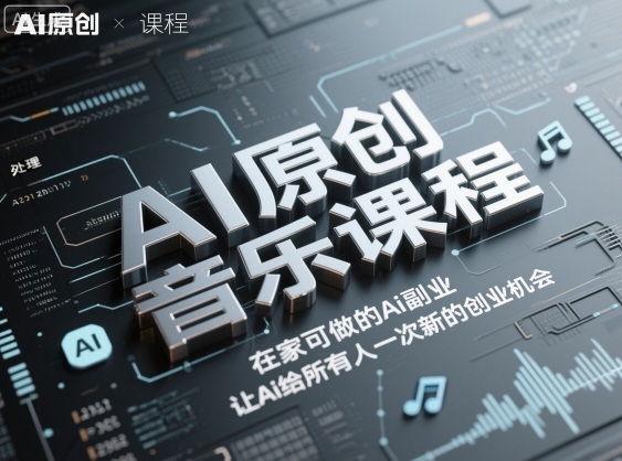 AI原创音乐课程,在家可做的Ai副业,让Ai给所有人一次新的创业机会-慧阅轩