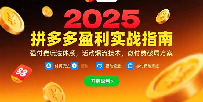 拼多多盈利实战指南,强付费玩法,活动爆流技术,微付费破局方案(更新7月-慧阅轩