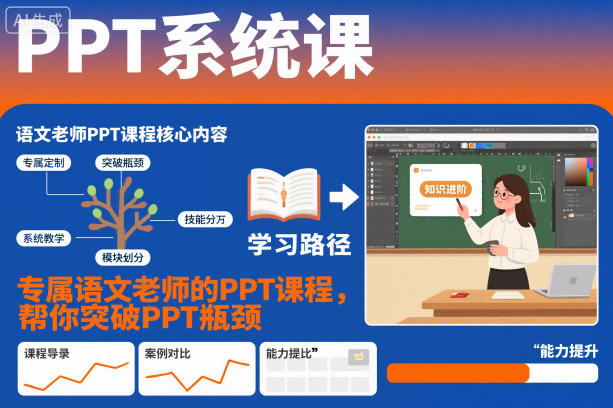 PPT系统课,专属语文老师的PPT课程,帮你突破PPT瓶颈-慧阅轩