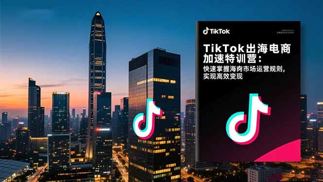 TikTok出海电商加速特训营:快速掌握海外市场运营规则,实现高效变现-慧阅轩