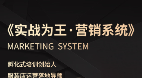 老杨·服装老板必修课《实战为王-营销系统》实现业绩被动式增长-慧阅轩