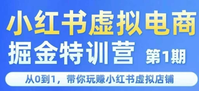 小红书虚拟电商掘金特训营第1期,从0到1,带你玩转小红书虚拟店铺-慧阅轩