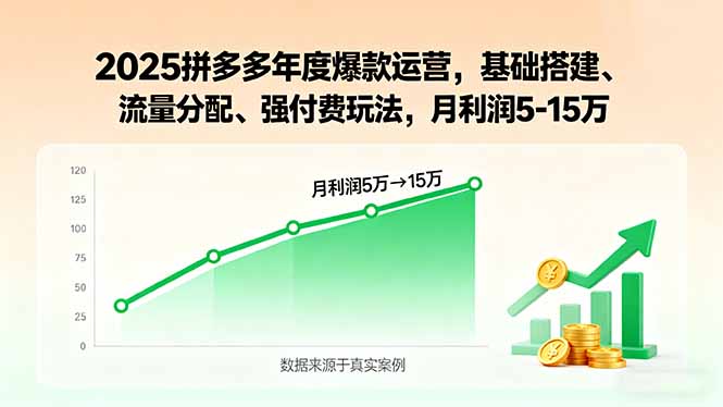 2025拼多多年度爆款运营，基础搭建、流量分配、强付费玩法，月利润5-15万-慧阅轩