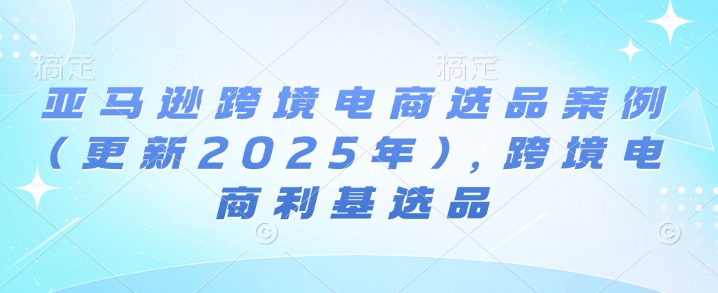亚马逊跨境电商选品案例(更新2025年3月),跨境电商利基选品-慧阅轩