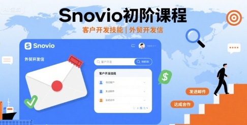 Snovio初阶课程，客户开发技能，外贸开发信-慧阅轩