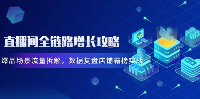 直播间全链路增长攻略,爆品场景流量拆解,数据复盘店铺霸榜实战-慧阅轩