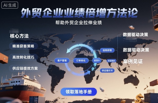 外贸企业业绩倍增方法论,帮助外贸企业拉伸业绩-慧阅轩