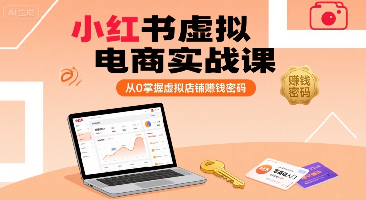 小红书虚拟电商实战课,从0掌握虚拟店铺賺钱密码(更新)-慧阅轩