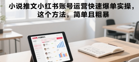 小说推文小红书账号运营快速爆单实操,这个方法,简单且粗暴-慧阅轩