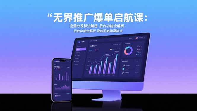 无界推广爆单启航课:流量分发算法解密 后台功能全解析 投放前必知避坑点-慧阅轩