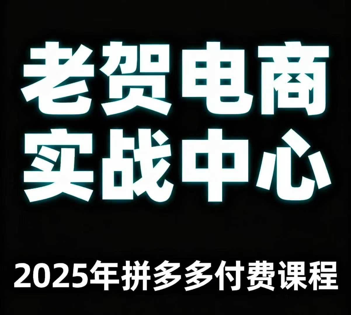 老贺电商2025年拼多多付费课程,用通俗易懂的方法告诉你多多怎么玩-慧阅轩
