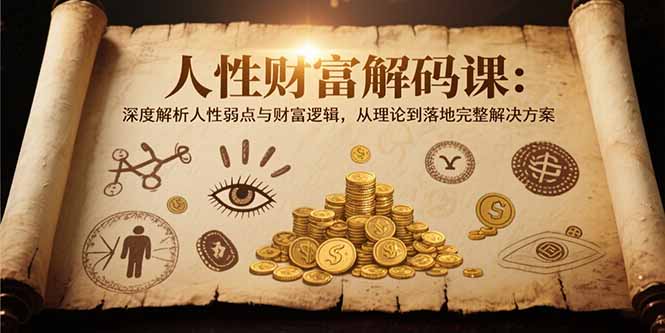 人性财富解码课6.0:深度解析人性弱点与财富逻辑,理论到落地完整解决方案-慧阅轩