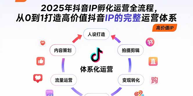2025年抖音IP孵化运营全流程,从0到1打造高价值抖音IP的完整运营体系-慧阅轩
