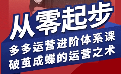 拼多多运营进阶系统课,从零起步,多多运营进阶体系课,破茧成蝶的运营之术(更新9月)-慧阅轩
