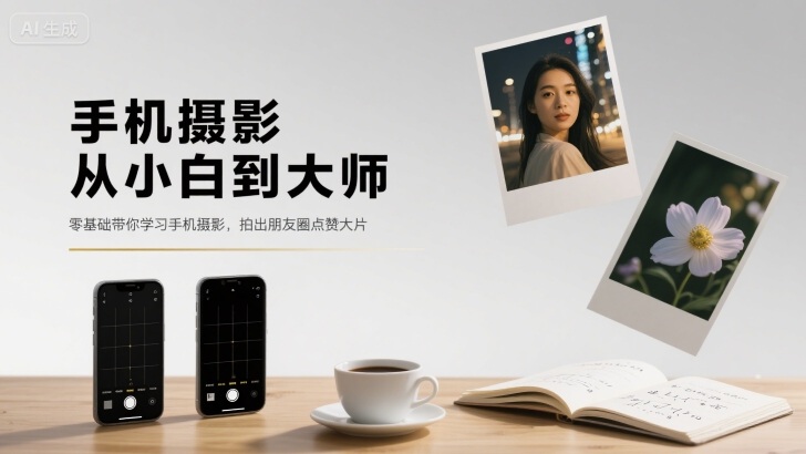 手机摄影从小白到大师,零基础带你学习手机摄影,拍出朋友圈点赞大片-慧阅轩