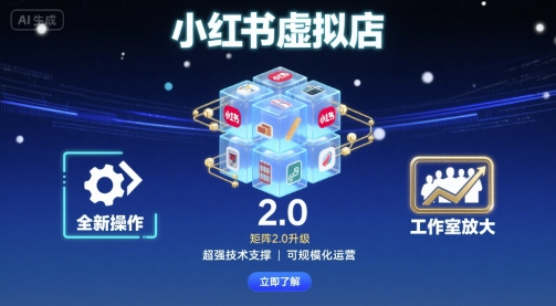 小红书虚拟店矩阵2.0,全新操作,超强技术,可工作室放大-慧阅轩