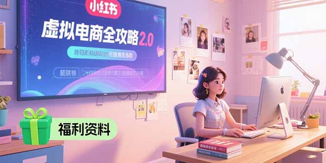 虚拟电商全攻略2.0,开店选品实操流程,账号定位、货源发布、笔记发布技巧-慧阅轩