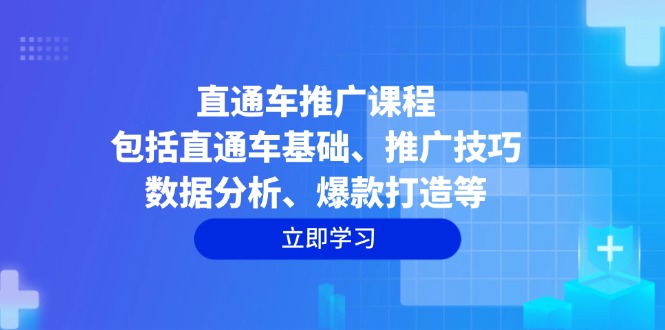 直通车推广课程:包括直通车基础、推广技巧、数据分析、爆款打造等-慧阅轩
