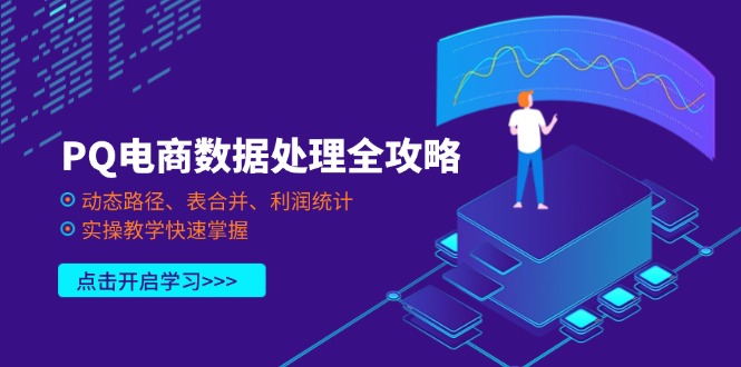 PQ电商数据处理全攻略,动态路径、表合并、利润统计,实操教学快速掌握-慧阅轩