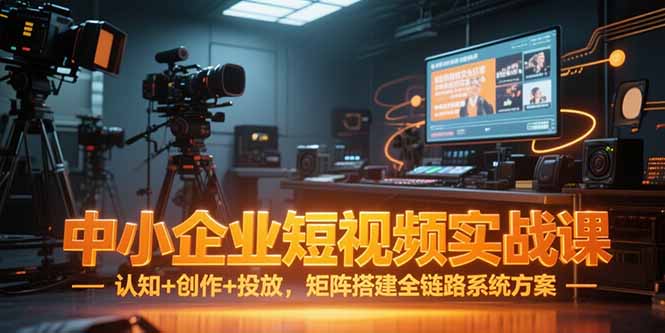 中小企业短视频实战课,认知+创作+投放,矩阵搭建全链路系统方案-慧阅轩