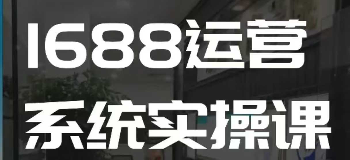 1688高阶运营系统实操课,快速掌握1688店铺运营的核心玩法-慧阅轩