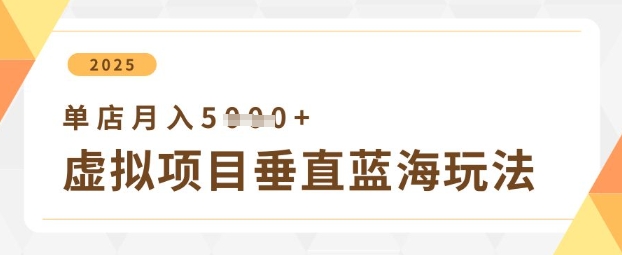 虚拟项目垂直玩法,实现单店月入5k+-慧阅轩