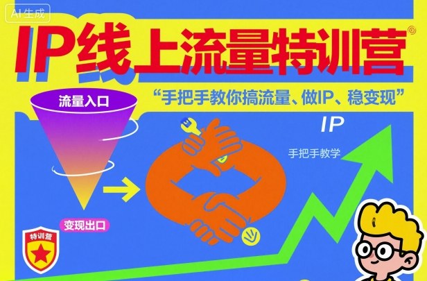 IP线上流量特训营,手把手教你搞流量、做IP、稳变现-慧阅轩