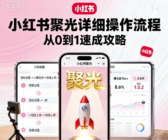 小红书聚光详细操作流程,小红书聚光从0到1速成攻略-慧阅轩