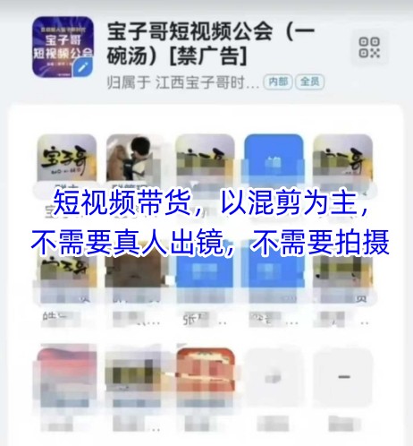 宝子哥头部团队短视频带货,以混剪为主,不需要真人出镜,不需要拍摄【更新9月】-慧阅轩