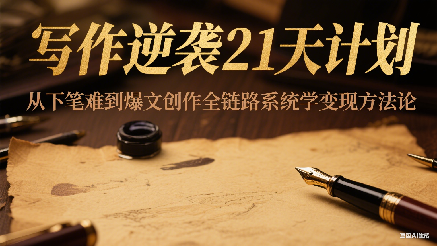 写作逆袭21天计划：从下笔难到爆文创作全链路系统学变现方法论-慧阅轩
