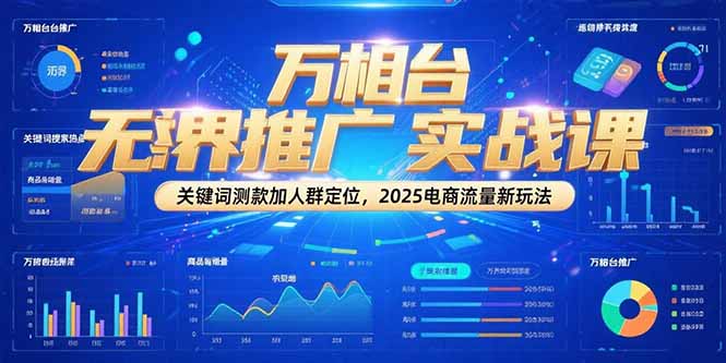万相台无界推广实战课,关键词测款加人群定位,2025电商流量新玩法-慧阅轩