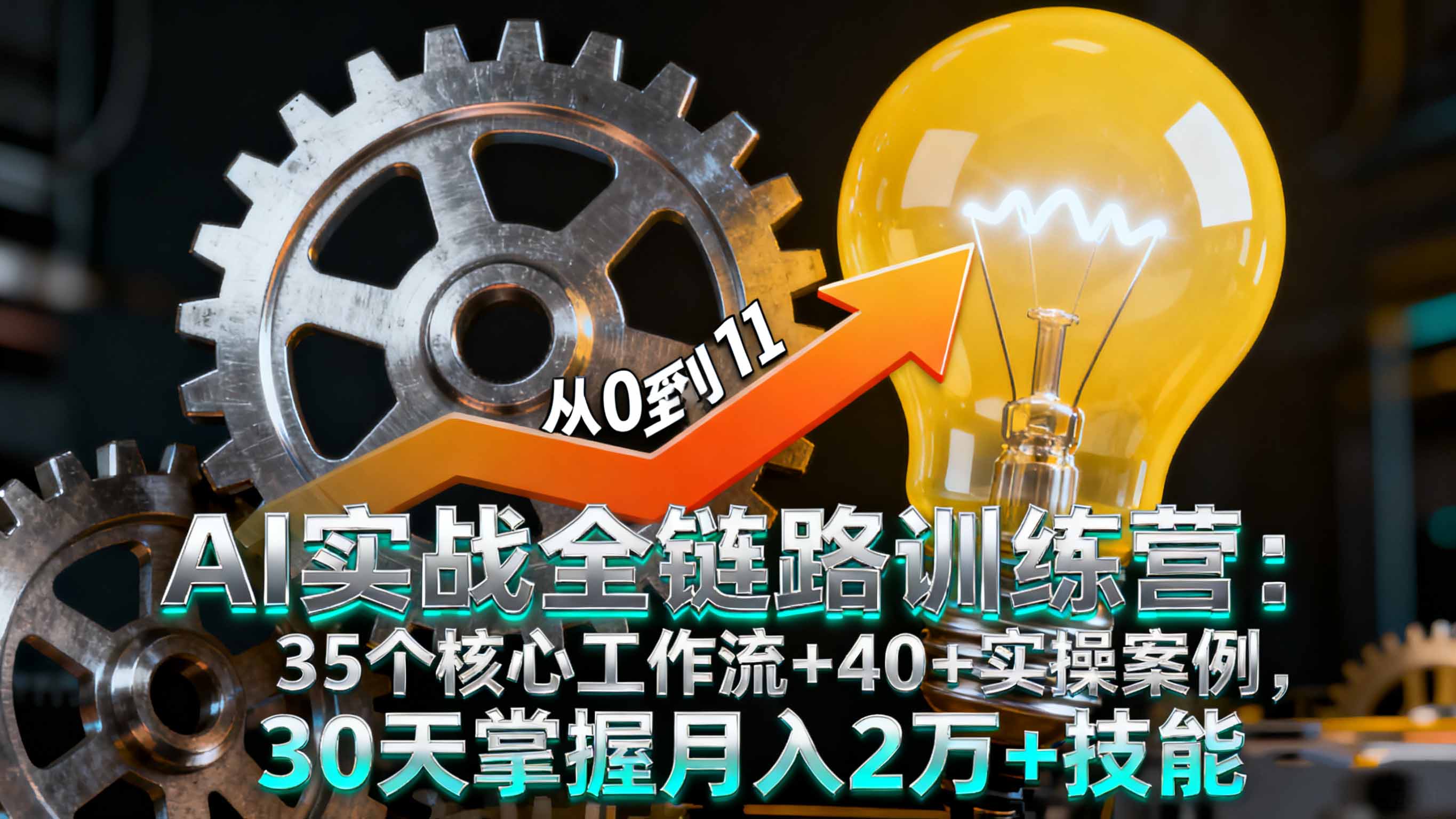 AI实战全链路训练营:35个核心工作流+40+实操案例,30天掌握月入2万+技能-慧阅轩