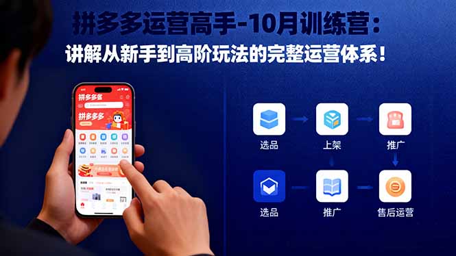 拼多多运营高手-10月训练营:讲解从新手到高阶玩法的完整运营体系!-慧阅轩