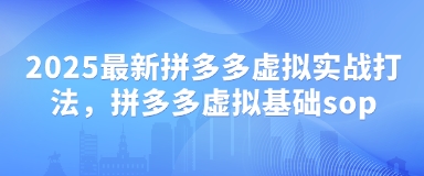 2025最新拼多多虚拟实战打法，拼多多虚拟基础sop-慧阅轩