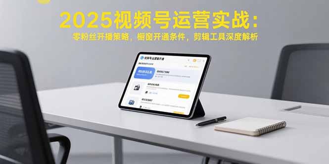 2025视频号运营实战:零粉丝开播策略,橱窗开通条件,剪辑工具深度解析-慧阅轩