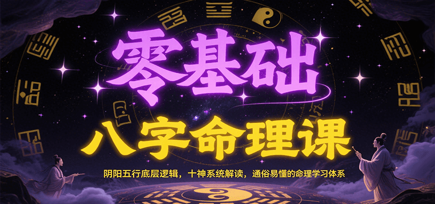 零基础八字命理课:阴阳五行底层逻辑,十神系统解读,通俗易懂的命理学习体系-慧阅轩