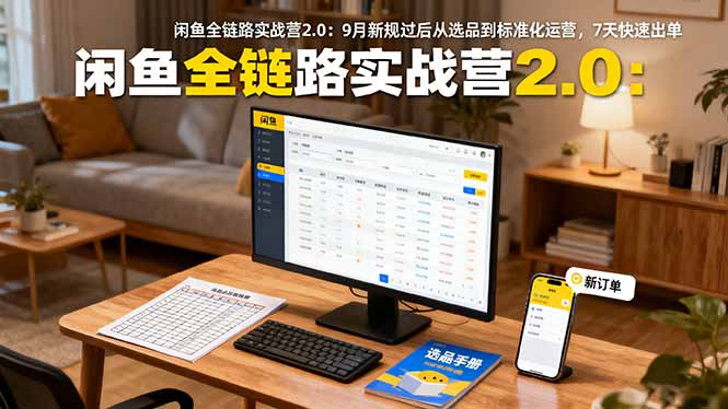 闲鱼全链路实战营2.0:9月新规过后从选品到标准化运营,7天快速出单-慧阅轩