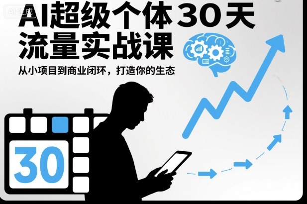 AI超级个体30天流量实战课，从小项目到商业闭环，打造你的生态-慧阅轩