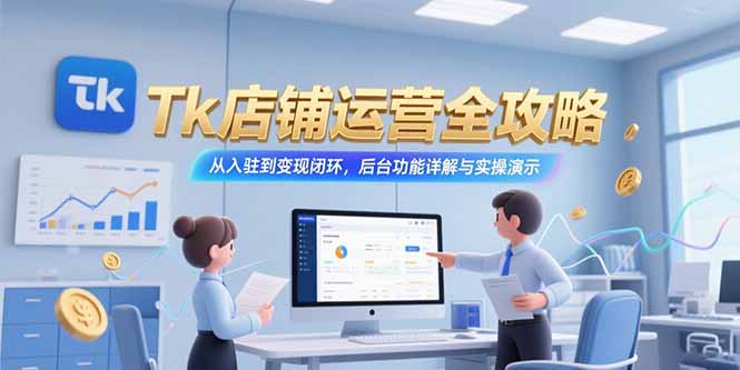 Tk店铺运营全攻略,从入驻到变现闭环,后台功能详解与实操演示-慧阅轩