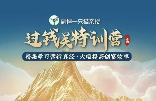 剽悍一只猫-过钱关特训营,学习营销真经 大幅度提高创富效率-慧阅轩