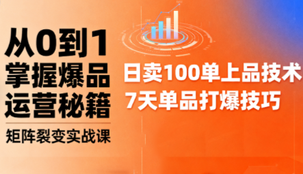 抖音小店爆品打造与矩阵裂变实战课-慧阅轩