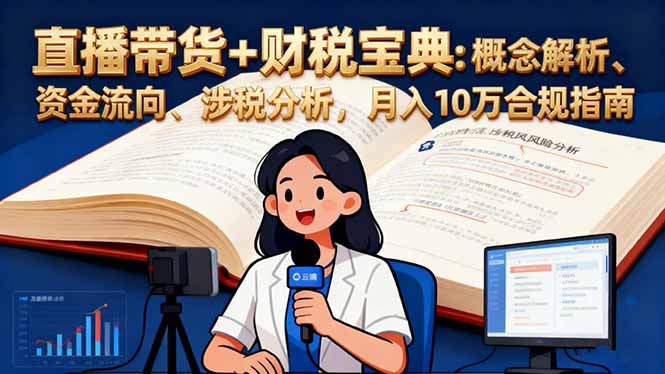 直播带货+财税宝典：概念解析、资金流向、涉税分析，月入10万合规指南-慧阅轩