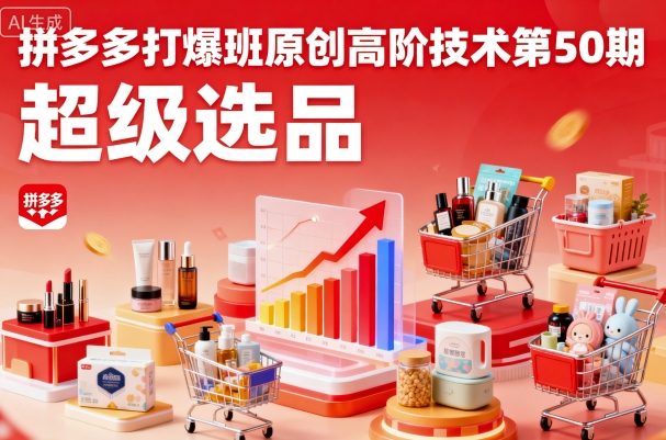 拼多多打爆班原创高阶技术第50期,超级选品-慧阅轩