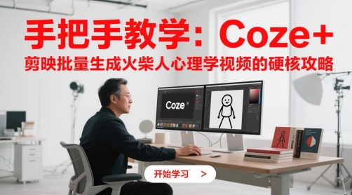 手把手教学:Coze + 剪映批量生成火柴人心理学视频的硬核攻略-慧阅轩