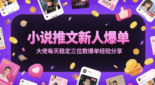 小说推文新人爆单大佬每天稳定三位数爆单经验分享-慧阅轩