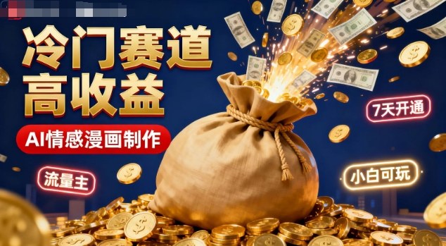 公众号冷门赛道,用AI做情感漫画,7天开通流量主,操作简单,小白可玩-慧阅轩