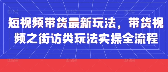 短视频带货最新玩法，带货视频之街访类玩法实操全流程-慧阅轩
